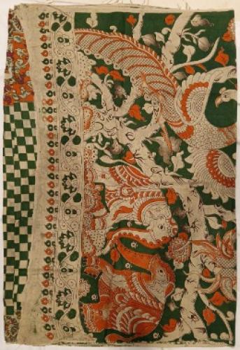 KALAMKARI PRINTED COTTON SAREE